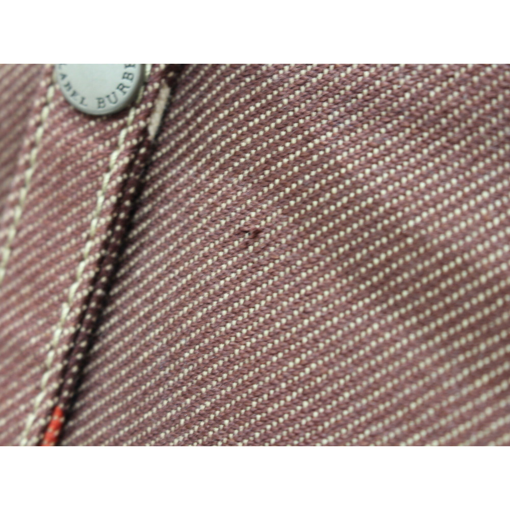 Burberry BLUE Bag Brown LABEL Reddish Shoulder Canvas Tote - Picture 7 of 7